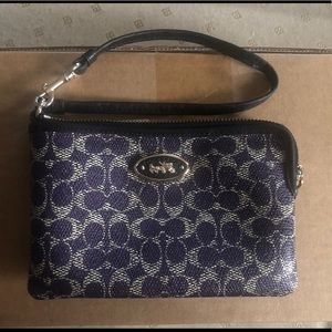 L-Zip Wristlet Coated Canvas... used